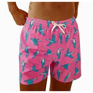 New Chubbies S, M, L Men's 'Toucan Do Its' Stretch 5.5" Classic Swim Trunks